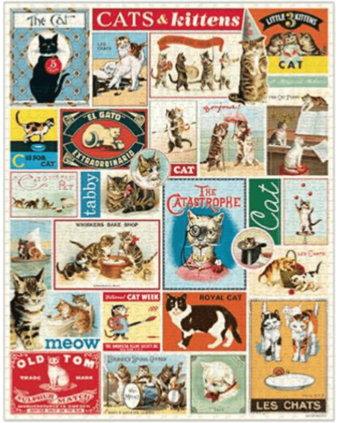 Cats & Kittens Vintage Puzzle chats Letterbox